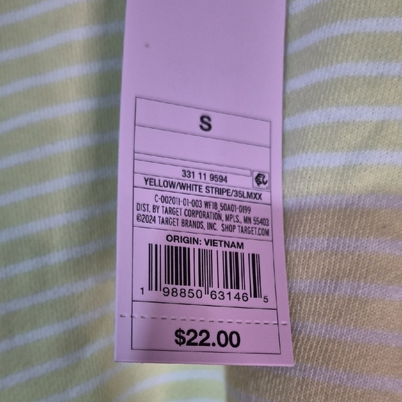 Wild Fable Yellow Striped Sweatshirt - Picture 3 of 5